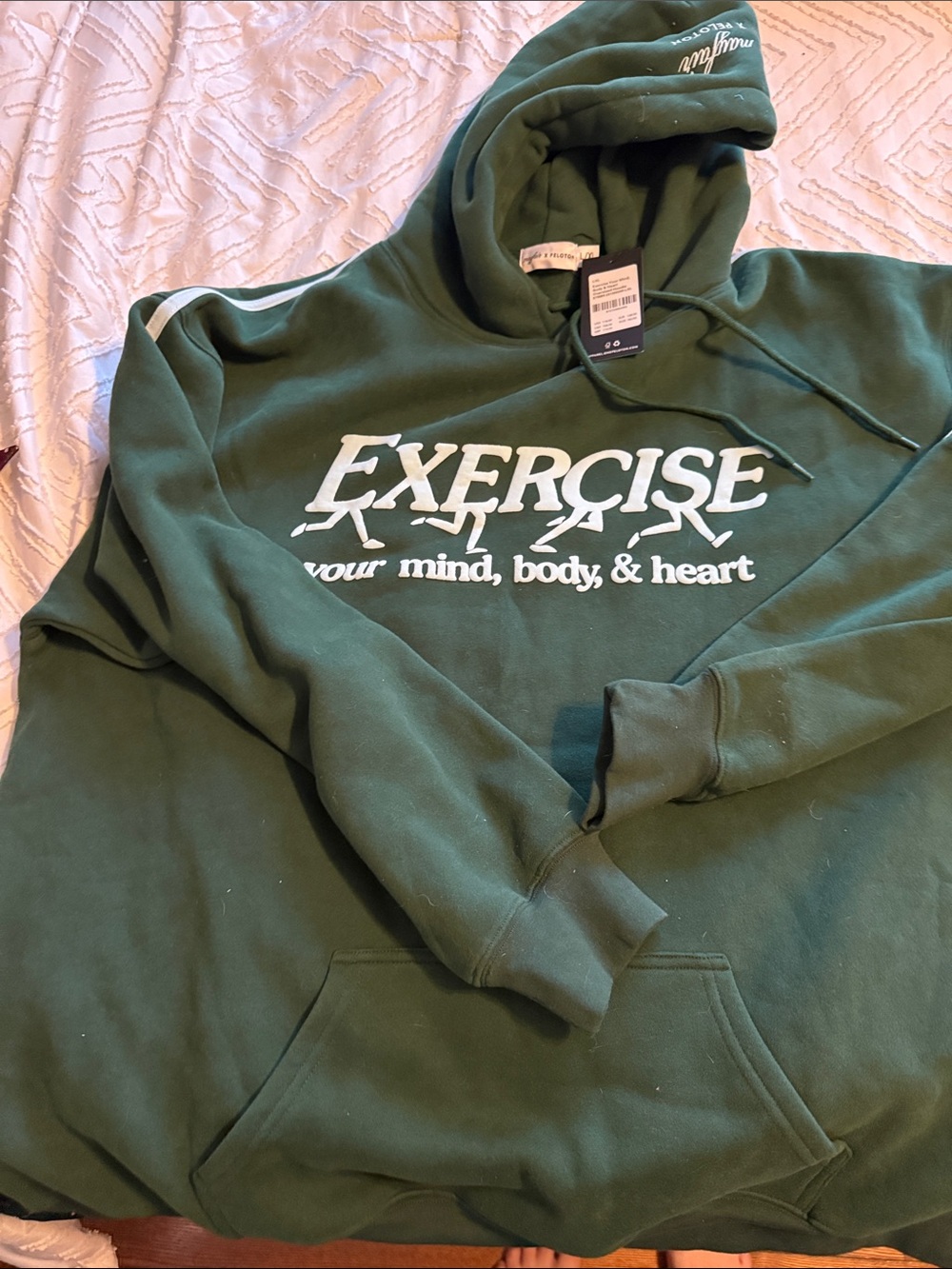 Peloton Dark Green "EXERCISE" Pullover Hoodie